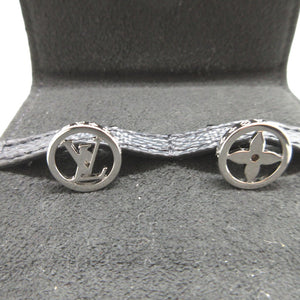新品同様 ルイヴィトン M80188 ブトンドゥ マンシェット LVキャッチ メタル シルバー カフス 0010【中古】LOUIS VUITTON