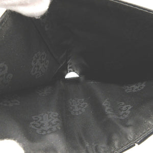 クロムハーツ スクエアジップ ビルウォレット コンパクトウォレット レザー ブラック 黒 2つ折り財布 財布 0012【中古】CHROME HEARTS