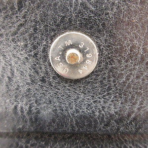 クロムハーツ スクエアジップ ビルウォレット コンパクトウォレット レザー ブラック 黒 2つ折り財布 財布 0012【中古】CHROME HEARTS