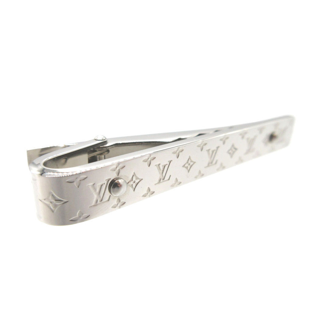 新品同様 ルイヴィトン モノグラムパターン M00703 メタル シルバー タイピン 0015【中古】LOUIS VUITTON