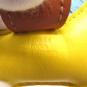 美品 エルメス ロデオチャームPM アニューミロ D刻印(2019年製) ジョーヌナプル セレスト ゴールド バッグチャーム キーホルダー 0018【中古】HERMES