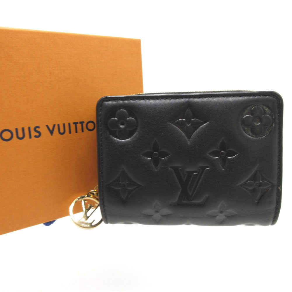 新品同様 ルイヴィトン モノグラム ポルトフォイユ ルー クッサン M81599 RFID ノワール 2つ折り財布 財布 0019【中古】LOUIS VUITTON