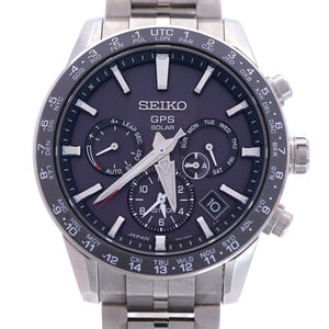 セイコー アストロン GPSハイブリッド電波ソーラー SBXC003 / 5X53-0AB0 腕時計 チタン/セラミック ブラック 黒系文字盤 0023【中古】SEIKO メンズ