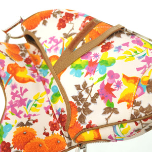 新品同様 ディオール サドル マルチカラー ワンショルダーバッグ キャンバス/レザー 0025【中古】Dior