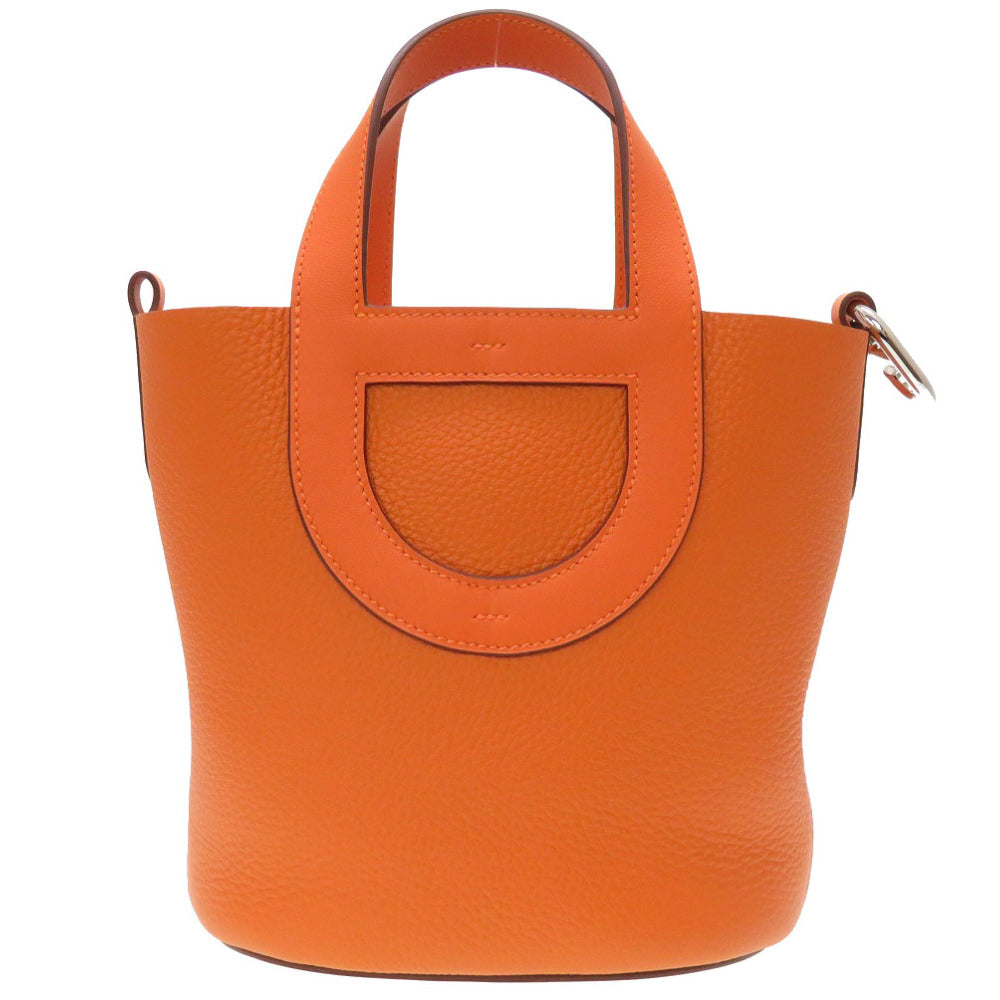 未使用 エルメス イン ザ ループ18 トリヨンクレマンス ヴォ―スイフト オレンジ シルバー金具 B刻印 ハンドバッグ バッグ 0030 【中古】 HERMES