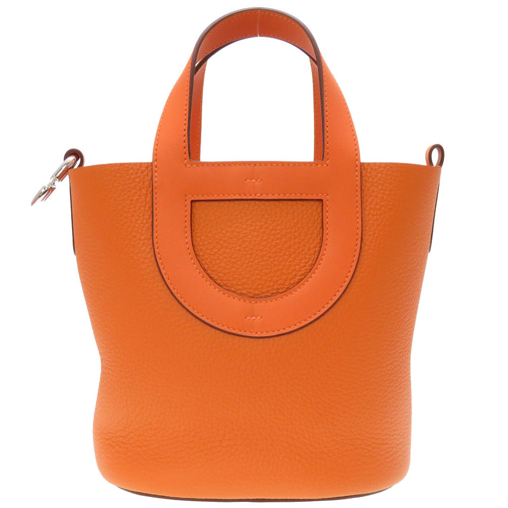 未使用 エルメス イン ザ ループ18 トリヨンクレマンス ヴォ―スイフト オレンジ シルバー金具 B刻印 ハンドバッグ バッグ 0030 【中古】 HERMES