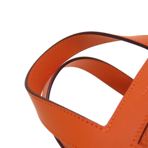 未使用 エルメス イン ザ ループ18 トリヨンクレマンス ヴォ―スイフト オレンジ シルバー金具 B刻印 ハンドバッグ バッグ 0030 【中古】 HERMES