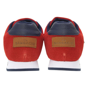 未使用 サンガッチョ にゅ～ず カーマイン スニーカー スウェード レッド 27.5cm 赤 0032【中古】Sangacio メンズ