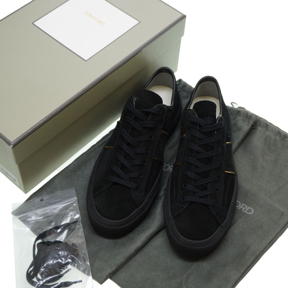 未使用 トムフォード スニーカー スウェード ブラック サイズ9 黒0033【中古】TOM FORD メンズ