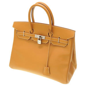美品 エルメス バーキン35 アルデンヌ ナチュラル シルバー金具 □C刻印 ハンドバッグ 0037【中古】HERMES