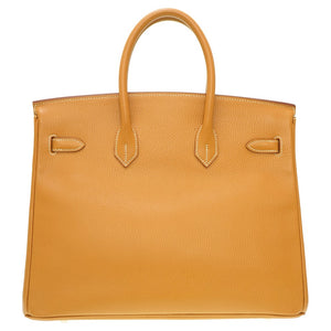 美品 エルメス バーキン35 アルデンヌ ナチュラル シルバー金具 □C刻印 ハンドバッグ 0037【中古】HERMES