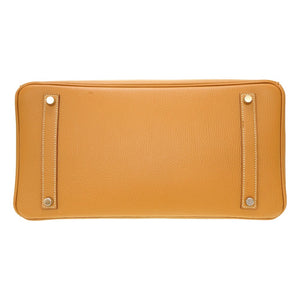 美品 エルメス バーキン35 アルデンヌ ナチュラル シルバー金具 □C刻印 ハンドバッグ 0037【中古】HERMES
