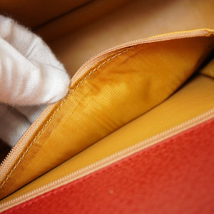 グッチ バンブー ショルダー ハンドバッグ レザー レッド 赤 0043【中古】GUCCI ショルダーストラップ ヴィンテージ