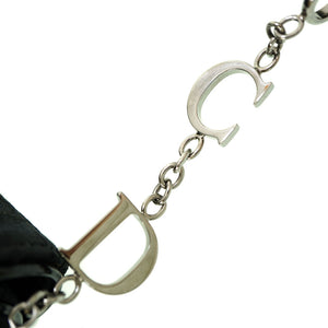 新品同様 ディオール サドル トロッター ビーズ スパンコーツ ショルダーバッグ キャンバス ブラック 黒 0049【中古】Dior