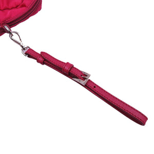 プラダ 1NE693 ポーチ ナイロン ストラップ付ポーチ ピンク 三角プレート バッグ【中古】PRADA