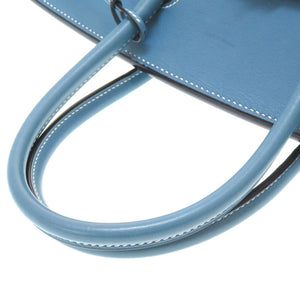 美品 エルメス バーキン35 ヴォーガリバー ブルージーン シルバー金具 □J刻印 ハンドバッグ バッグ 青 0059 【中古】 HERMES