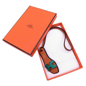 未使用 エルメス オランナノ ヴォーエプソン ヴァッシュハンター ヴォーバトラー ヴェールジェイド ナチュラルサブレ ブラック バッグチャーム サンダル 0063 【中古】 HERMES