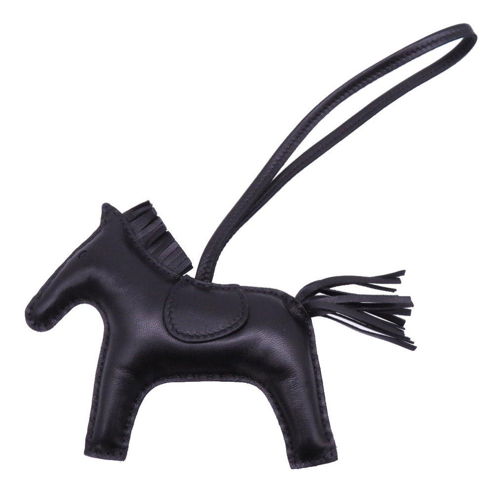 新品同様 エルメス ロデオMM ソーブラック アニョーミロ D刻印(2019年製) バッグチャーム 0067 【中古】 HERMES