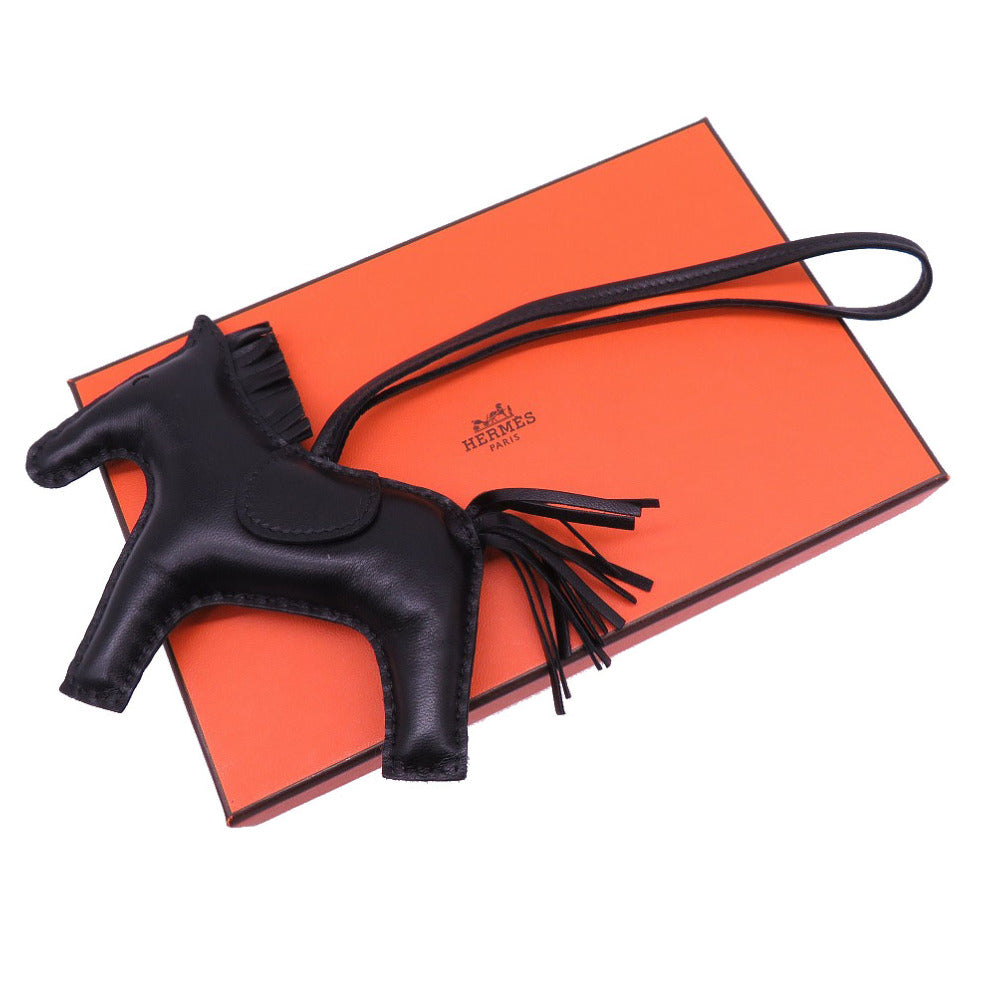 新品同様 エルメス ロデオMM ソーブラック アニョーミロ D刻印(2019年製) バッグチャーム 0067 【中古】 HERMES