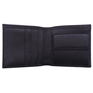 未使用 グッチ レザー ブラック 150405 二つ折り財布 財布 黒 0068 【中古】 GUCCI メンズ