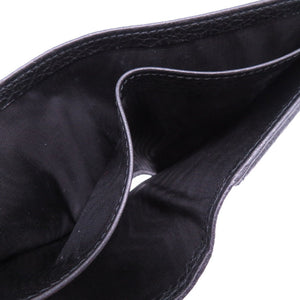 未使用 グッチ レザー ブラック 150405 二つ折り財布 財布 黒 0068 【中古】 GUCCI メンズ