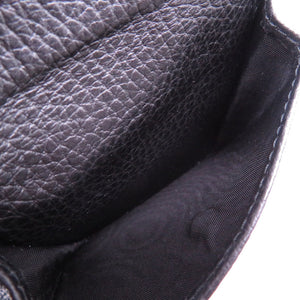 未使用 グッチ レザー ブラック 150405 二つ折り財布 財布 黒 0068 【中古】 GUCCI メンズ