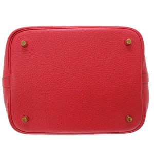 美品 エルメス ピコタンロックMM トリヨンクレマンス ルージュクー ゴールド金具 C刻印(2018年製) ハンドバッグ 赤 0069 【中古】 HERMES