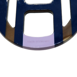 未使用 エルメス Hエキップ バッファローホーン ネイビー リラ ピアス アクセサリー 0072 【中古】 HERMES