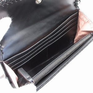 新品同様 ステラマッカートニー ファラベラ ブラック 黒 2つ折り長財布 財布 0074【中古】STELLA McCARTNEY