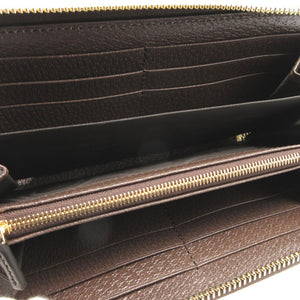 未使用 グッチ 701060 GGスプリーム ばなにゃ コラボ ベージュ ラウンドファスナー長財布 財布 0075【中古】GUCCI