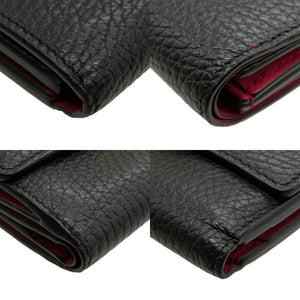 美品 ルイ ヴィトン ポルトフォイユ カプシーヌ コンパクトXS レザー ブラック M68587 三つ折り財布 財布 黒 LV 0119 【中古】 LOUIS VUITTON