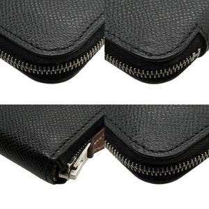 エルメス アザップシルクインコンパクト ヴォーエプソン ブラック シルバー金具 A刻印 コインケース 財布 黒 0120 【中古】 HERMES