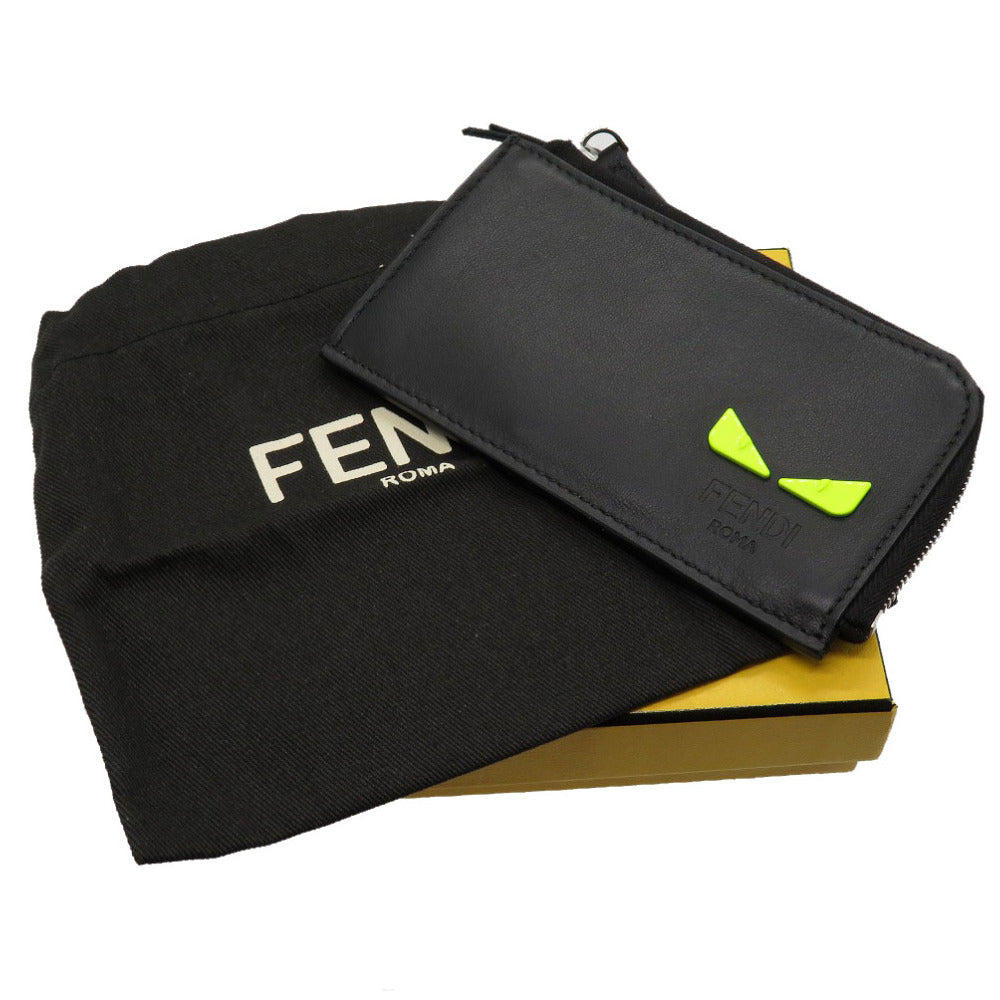 未使用 フェンディ モンスター レザー ブラック 7M0270 コインケース 小銭入れ 財布 黒 0122 【中古】 FENDI メンズ