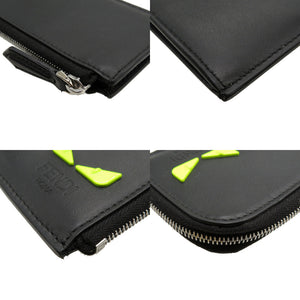 未使用 フェンディ モンスター レザー ブラック 7M0270 コインケース 小銭入れ 財布 黒 0122 【中古】 FENDI メンズ