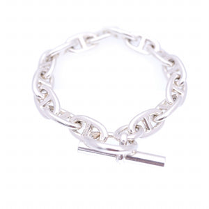 エルメス シェーヌダンクル GM 15コマ ブレスレット シルバー925 アクセサリー 0186【中古】HERMES メンズ