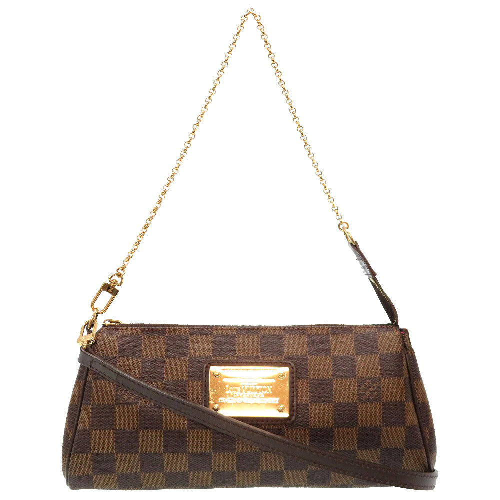 Aランク 美品 ルイ ヴィトン エヴァ ダミエ エベヌ N55213 2WAY ハンドバッグ ショルダーバッグ 業者販売 バッグ LV LOUIS VUITTON