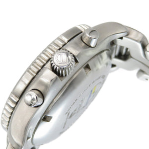 タグホイヤー リンク アイルトン・セナ モデル クロノグラフ CT5114 自動巻き 腕時計 SS ブラック 黒文字盤 0264【中古】TAG HEUER メンズ