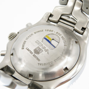 タグホイヤー リンク アイルトン・セナ モデル クロノグラフ CT5114 自動巻き 腕時計 SS ブラック 黒文字盤 0264【中古】TAG HEUER メンズ