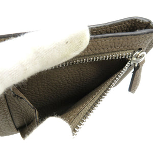 新品同様 ボナベンチュラ バイフォールド ビルクリップ コインケース付き カーフ シルバー金具 エトープ ベージュ 二つ折り財布 マネークリップ 0183【中古】BONAVENTURA