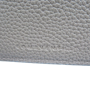 新品同様 ボナベンチュラ バイフォールド ビルクリップ コインケース付き カーフ シルバー金具 エトープ ベージュ 二つ折り財布 マネークリップ 0183【中古】BONAVENTURA