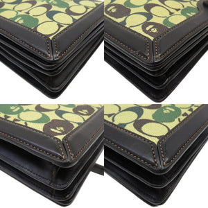 新品同様 コーチ エイプ ショルダーバッグ PVC/レザー グリーン 緑 0028【中古】COACH