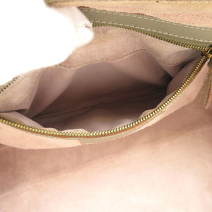 ボッテガヴェネタ イントレチャート キャンバス レザー グレー ゴールド金具 ハンドバッグ バッグ 0029 【中古】BOTTEGA VENETA