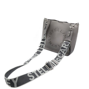 美品 ステラマッカートニー ステラロゴ ミニクロスボディ ポリウレタン ポリエステル シルバー金具 グレー ショルダーバッグ 0010【中古】STELLA McCARTNEY