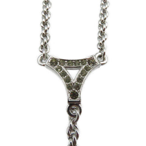 美品 バーバリーズ ヴィンテージ ストーン シルバー メッキ ネックレス アクセサリー 0225 【中古】 BURBERRY バーバリー