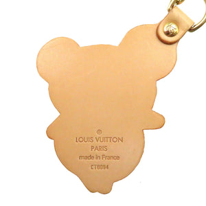 美品 ルイヴィトン ポルトクレ・パンダ 村上隆 コラボ M62637 キーホルダー ベージュ レザー LV 0211 【中古】LOUIS VUITTON