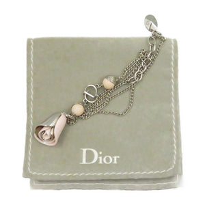 美品 ディオール バラ フラワー モチーフ シルバー金具 ネックレス アクセサリー 0262 【中古】 Dior
