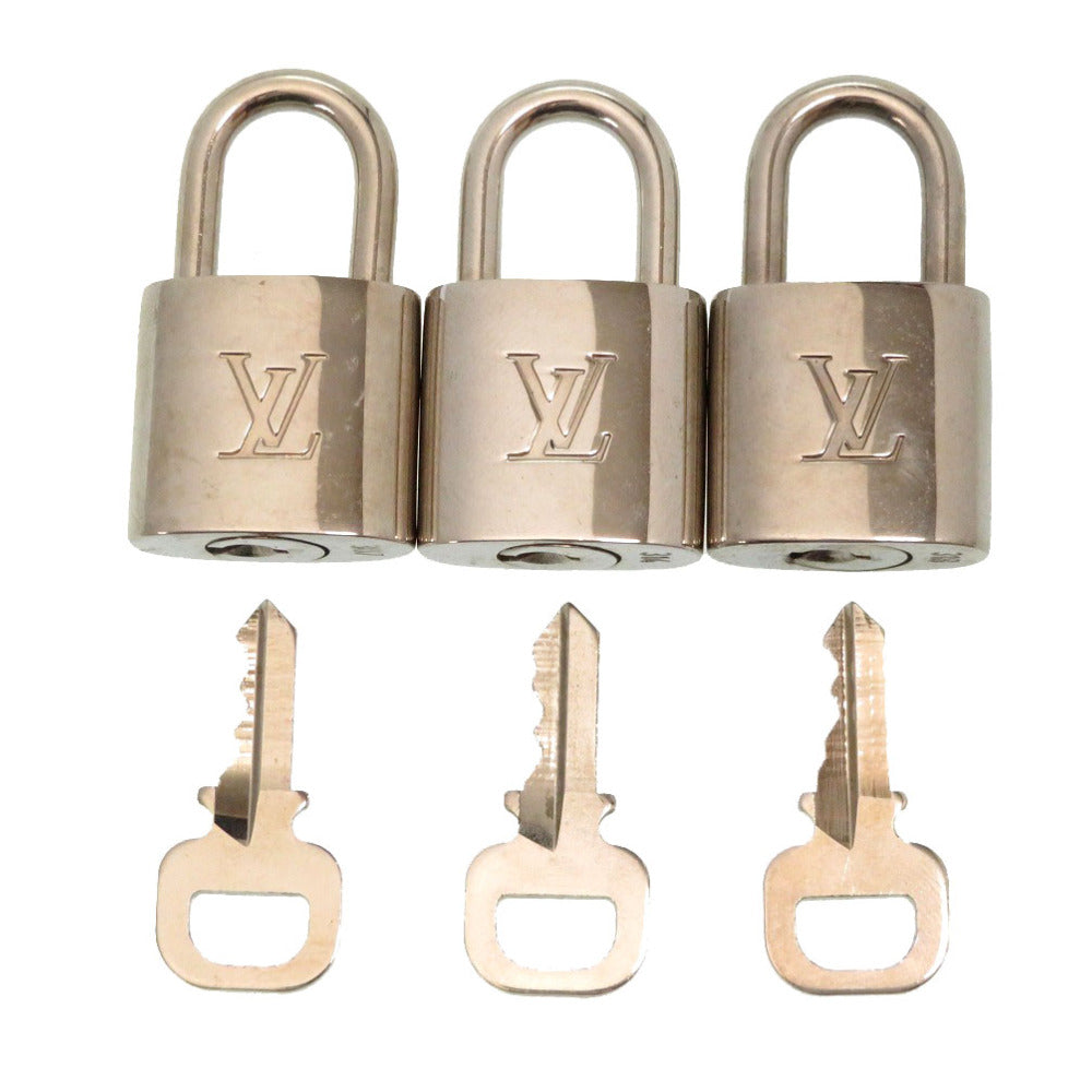 3点セット ルイ ヴィトン カデナ パドロック 南京錠 シルバー 鍵付き 鍵 カギ メタル LV K0001 LOUIS VUITTON 2号店