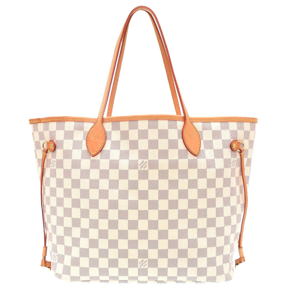 ABランク 割れなし 業者販売 旧型 ネヴァーフルMM ダミエ アズール ルイ ヴィトン N51107 トートバッグ バッグ LV LOUIS VUITTON 2号店