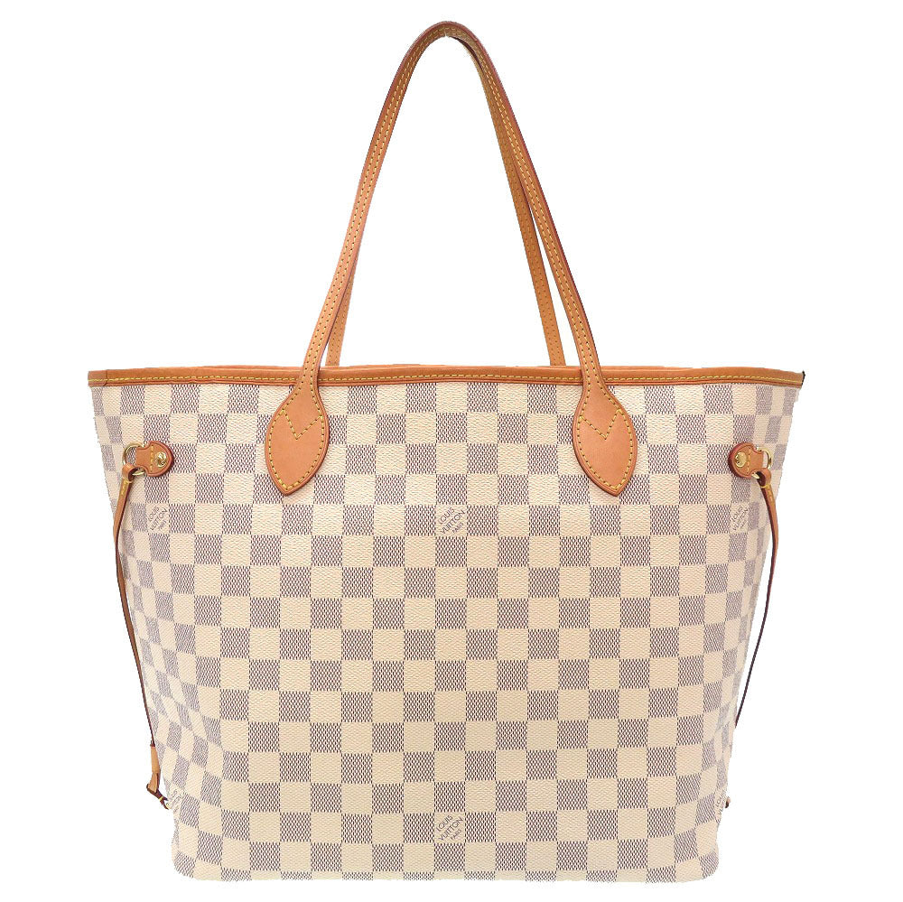 ABランク ヤケあり 業者販売 新型 ネヴァーフルMM ポーチなし ダミエ アズール ルイ ヴィトン N41361 トートバッグ バッグ LOUIS VUITTON