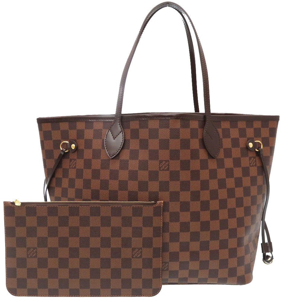 SAランク 業者販売 新型 ネヴァーフルMM ポーチ付 ダミエ ルイ ヴィトン N41358 トートバッグ バッグ LV LOUIS VUITTON